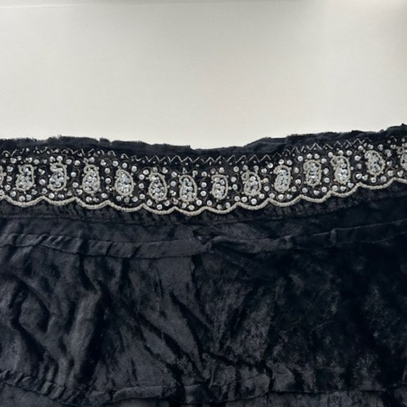 Mix Nouveau Velvet Beaded Waist Skirt, Size 12 - Picture 4 of 5